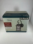 2PACK Patriot Lighting Dunston Outdoor Wall Lantern Black And Clear Seeded Glass. Fixed Price $50.00.