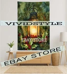 Lantern Pine Tapestry Cozy Golden Candlelight Home Decor Wall Print 59X82. Fixed Price $29.86.