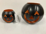 New Ikea Kustfyr Set 2 Tealight Jack Lantern Pumpkin Black & Orange Halloween. Fixed Price $29.00.