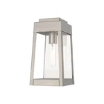 Livex Lighting 1 Brushed Nickel Outdoor Wall Lantern, Silver. Fixed Price $313.48.