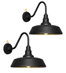 18" Dusk To Dawn Outdoor Barn Light Fixtures 2 Pack Gooseneck Design. Fixed Price $245.00.
