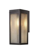 Harbor Breeze Sutter Matte Black Outdoor Ribbed Glass 12.6-IN 4145430. Fixed Price $30.00.
