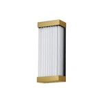 Natural Aged Brass Led Outdoor Wall Sconce From The Acropolis Collection. Fixed Price $248.00.