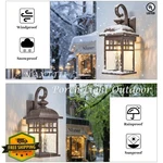 Naxttii Outdoor Wall Lights 15" Height Waterproof Porch Fixture. Fixed Price $80.99.