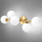 Artika Bloom 5-LIGHT, 27" Vanity Led Bar W/ Milk-glass Shades, Gold Modern. Fixed Price $84.95.