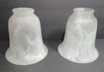 2 Milky Scavo Glass Shades Lamp Lightning Wall Decor Vanity Westinghouse Fan. Fixed Price $24.95.