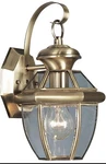 Livex 2051-91 Monterrey Outdoor Antique Brass Wall Lantern. Fixed Price $45.95.