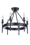 Craftmade 54356 Larrson Light 18"W Semi-flush Ceiling Fixture Black. Fixed Price $118.43.