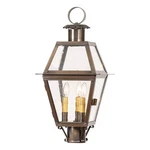 Irvins Country Tinware Town Crier Outdoor Post Light Solid Weathered Brass. Fixed Price $619.95.