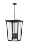Seoul 4-LIGHT Outdoor Chain Mount Ceiling Fixture Black. Fixed Price $1448.00.