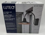 Lutec 12" Outdoor Led Wall Light Dusk To Dawn Black Copper 1200 Lumens Fixture. Fixed Price $26.24.