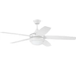 Craftmade PHZ52W5 Phaze Ii 52" Ceiling Fan With Led Lights & Wall Control, White. Fixed Price $152.56.