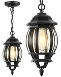 Vianis Black Outdoor Pendant Light, Aluminum Hanging Exterior Lights. Fixed Price $51.99.