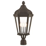 Livex Morgan 3 Light Outdoor Post Top Lantern In Textured Black 76194-14. Fixed Price $459.96.
