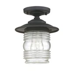 Capital Lighting Creekside Outdoor Ceiling, 10", Black, Clear - 9677BK. Fixed Price $118.40.