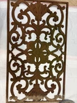 Ornate Cast Iron Decorative Architectural Grille Panel Insert, Brown, Salvage. Fixed Price $82.50.