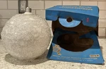 Vintage 1970S Heldak's Today Look White Globe Ceiling Fixture New Box. Fixed Price $76.00.