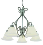 Trans Globe Lighting 6396 Pw 5-LIGHT Forged Iron Chandelier Light, Pewter. Fixed Price $190.00.
