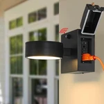 Porch Lights With Gfci Outlet, Dusk To Dawn Outdoor Led A.... Fixed Price $124.09.