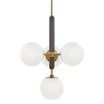-4-LIGHT Pendant STYLE-20.5 Inches Wide By 25.5 High-aged Brass Finish. Fixed Price $560.00.