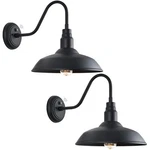 14 Inch Large Dusk To Dawn Gooseneck Light For Farmhouse, 2 Pack Outdoor Barn.... Fixed Price $250.19.