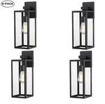 Hukoro Martin 17.25 In. Matte Black Hardwired Outdoor Wall Lantern Sconce 4-PACK. Fixed Price $84.99.