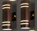 Tesjaso Modern Outdoor Wall Light With Dusk To Dawn Sensor Set 2 Open Box Sconce. Fixed Price $55.00.
