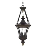 Devon - 3 Large Hanging Lantern Outdoor Quoizel Lighting DE1490IB. Fixed Price $235.20.