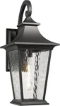 Emliviar 25" Exterior Wall Lantern Black Water Ripple Glass 1 Pack XE220B-SW Bk. Fixed Price $199.00.