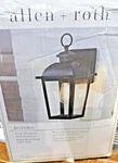 Roth + Allen 14 Inch Outdoor Lantern Matte Black Clear Glass. Fixed Price $39.00.
