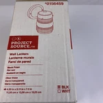Project Source Black Wall Lantern Outdoor Light Fixture Clear Glass New Open Box. Fixed Price $13.99.