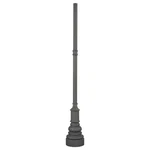 The Great Outdoors Go 7907 Black 96" Light Post With Round Base. Fixed Price $1089.00.