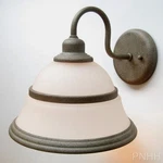 Silver Rust Wall Sconce Alabaster Glass Lighting Fixture Forecast F1124-65. Fixed Price $29.99.