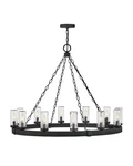 Hinkley Lighting 29207 Sawyer 12 38"W Open Air Outdoor Ring - Black. Fixed Price $1849.00.