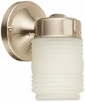 Nuvo SF76/701 Porch Wall Fixture With Frosted Mason Jar, Brushed Nickel. Fixed Price $23.07.