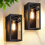 Outdoor Wall Fixtures, Exterior Waterproof Lanterns, Black Porch Lights.... Fixed Price $101.98.