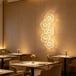 5-HEAD Glass Wall Sconce 3-COLOR Led Floral Shade Lamp For Home Cor. Fixed Price $133.19.