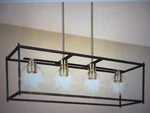 Zevni 32.5 In. 4-LIGHT Black Modern Chandelier Globe Seeded Glass Pendant. Fixed Price $186.96.