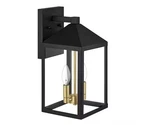 Hampton Bay Marion 15 In. Black Outdoor Barn Wall Light With Clear Glass Shade. Fixed Price $35.99.