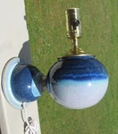 Studio Art Pottery Wall Sconce Light Fixture Shades Of Blue & Lavender Boho Chic. Fixed Price $34.99.