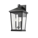 Z-lite Beacon 3 Light Outdoor Wall Black Frame Finish. Fixed Price $800.00.