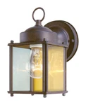Westinghouse 66935 Clear Brown Square Incandescent Wall Lantern 8-1/4 In.. Fixed Price $28.54.
