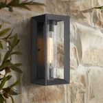 Smyth 14" High Natural Black Seeded Glass Outdoor Wall Light. Fixed Price $179.99.