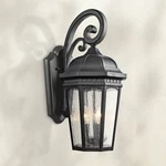 Kichler Courtyard 22 1/4" High Black Outdoor Wall Light. Fixed Price $363.99.