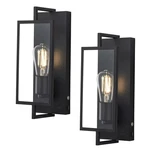 Cattleya 2-PACK Matte Black Rechargeable Indoor Wall Sconce With Clear Glass. Fixed Price $65.80.