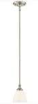 New Box Savoy House Mini Pendant Light Fixture Satin Nickel And White. Fixed Price $49.95.