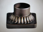 Kichler Aluminum 5.75 In. X 3.5 Rubbed Bronze Outdoor Pedestal Mount. Fixed Price $15.15.