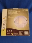 Portfolio Outdoor Round Deck Light White #156448. Fixed Price $21.95.