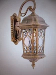 Oukaning 20.86 In. 1 Light Bronze Retro Outdoor Waterproof Wall Lantern. Fixed Price $70.25.