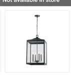 Home Decorators Havenridge 4-LIGHT Matte Black Outdoor Chandelier Clear Glass. Fixed Price $100.00.